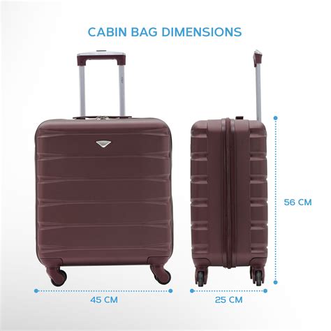 56x45x25cm cabin bag.